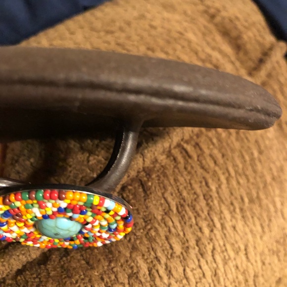 OKASHABEEI flip flops OKAb Bead Embellished Size M - Picture 7 of 8